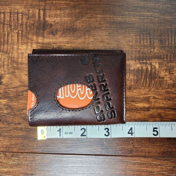 Spikes And Sparrow Mens Brandy Brown Leather Trifold Wallet RFID Protected - Picture 4 of 8